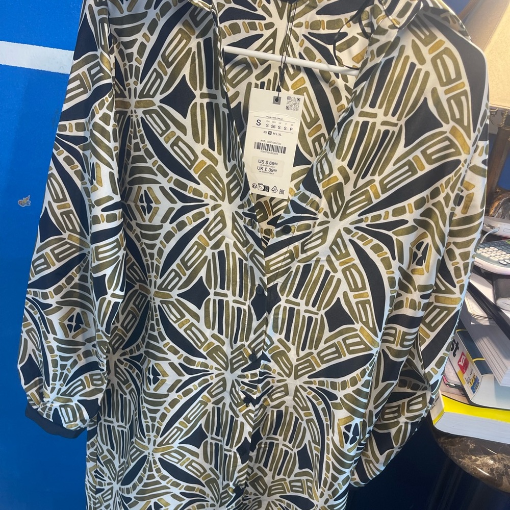Zara Geometric Print Dress